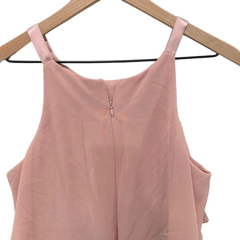 S.L. Fashion Sleeveless Chiffon Tiered Cocktail Dress Faded Rose 12 - Picture 11 of 11